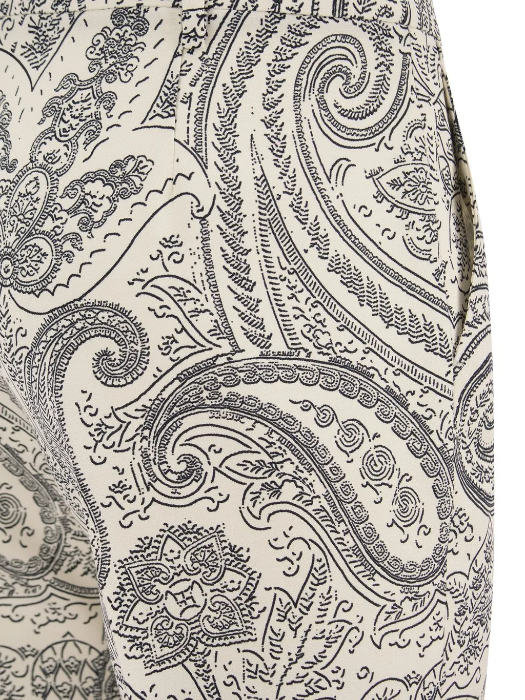 Paisley Print Tapered Trousers