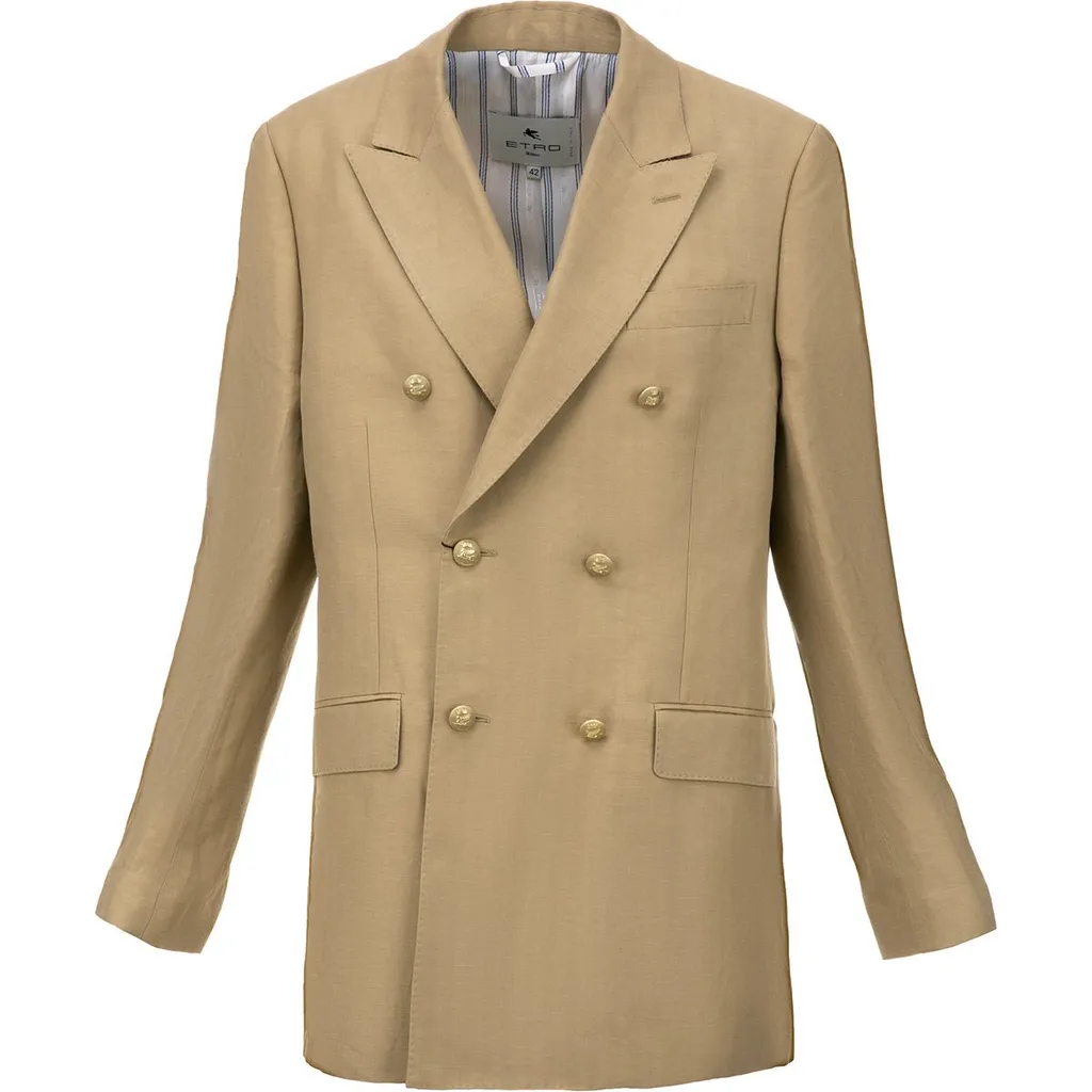 Double-Breasted Long-Sleeved Blazer