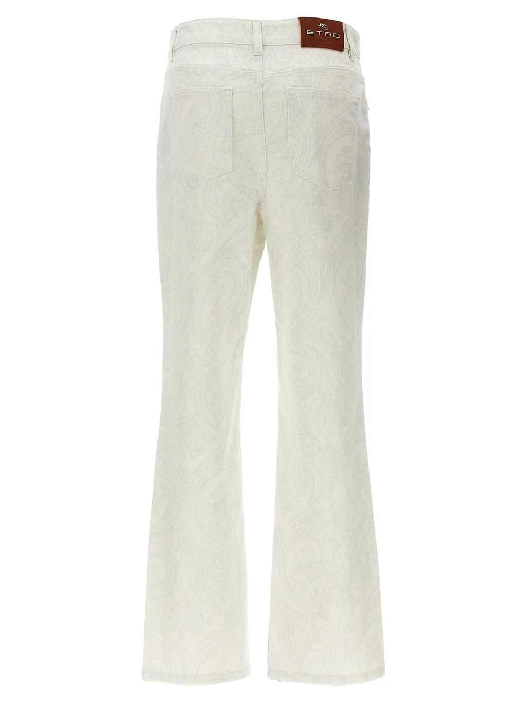 Paisley Printed Cropped Jeans