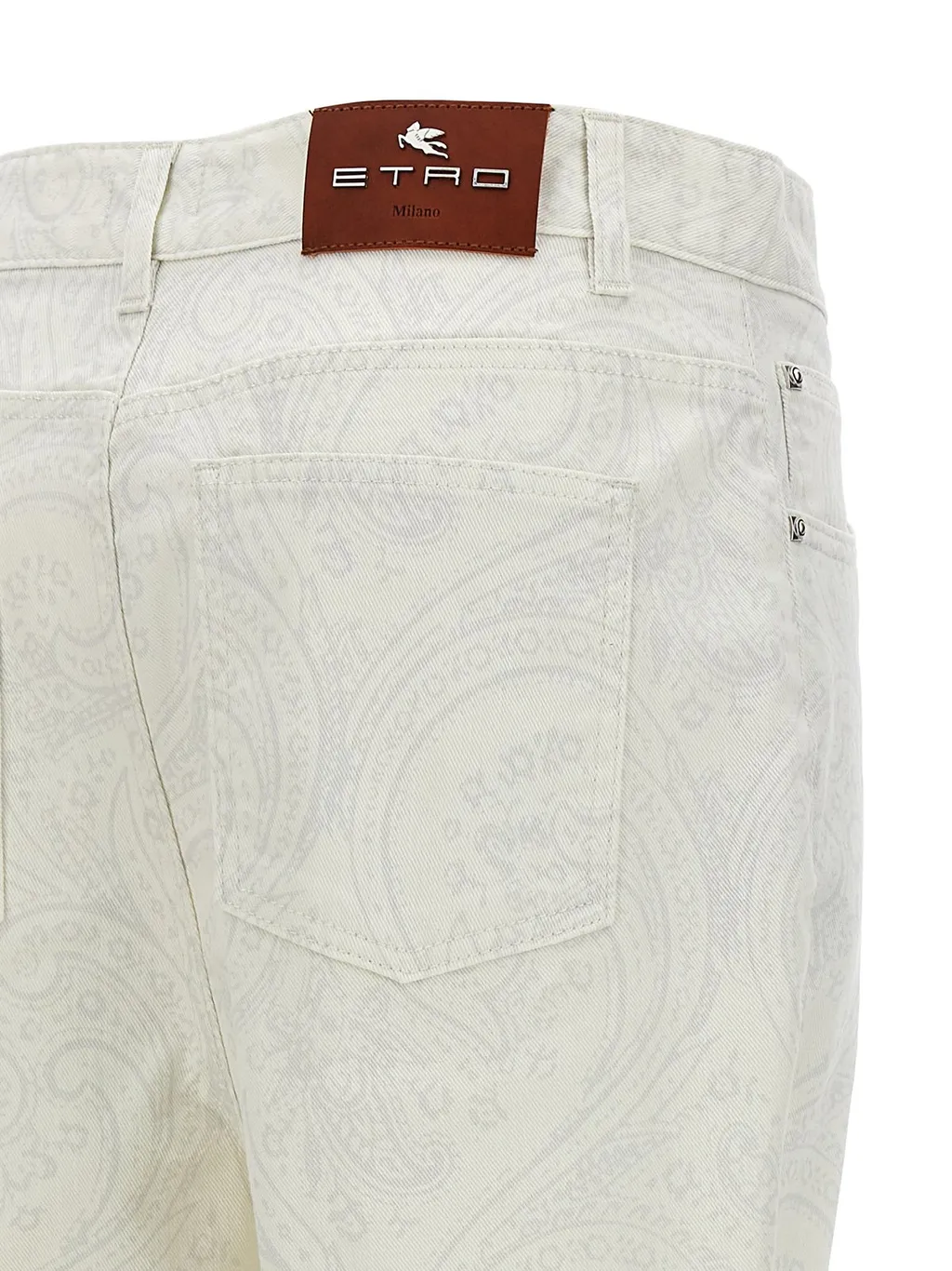 Paisley Printed Cropped Jeans