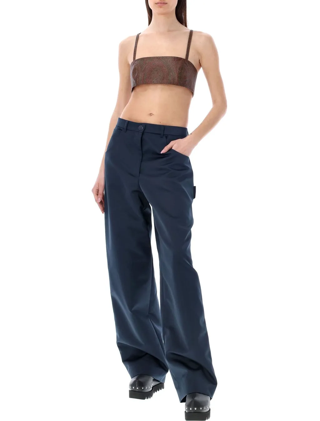High-Waisted Cargo Pants