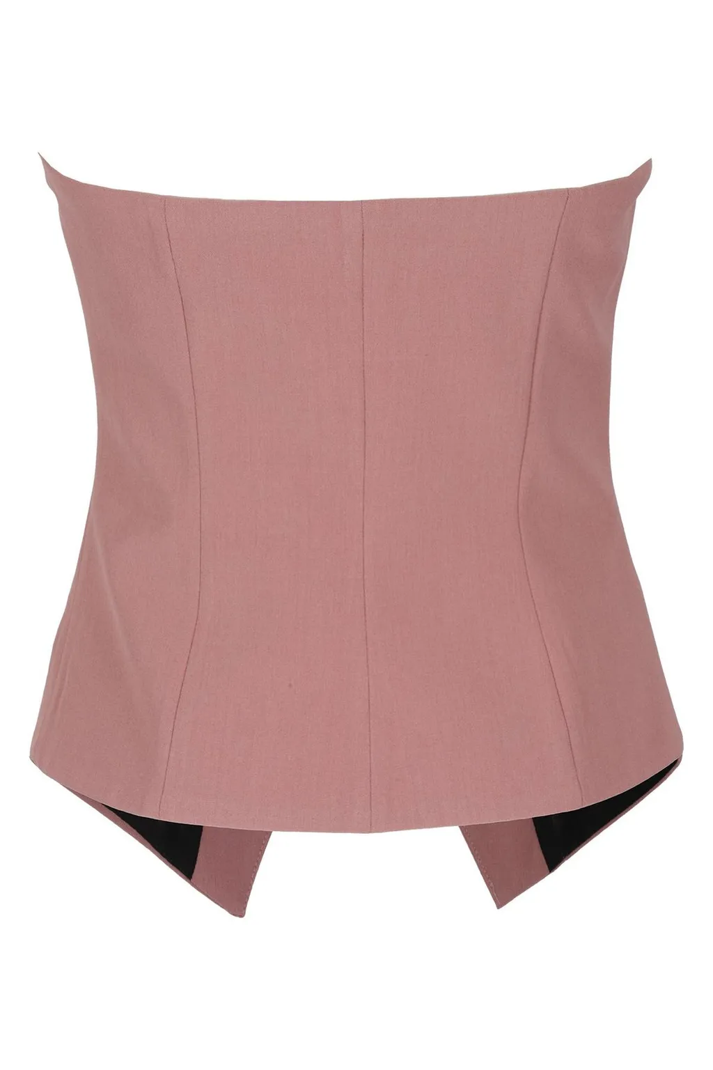 Buttoned Strapless Jacket