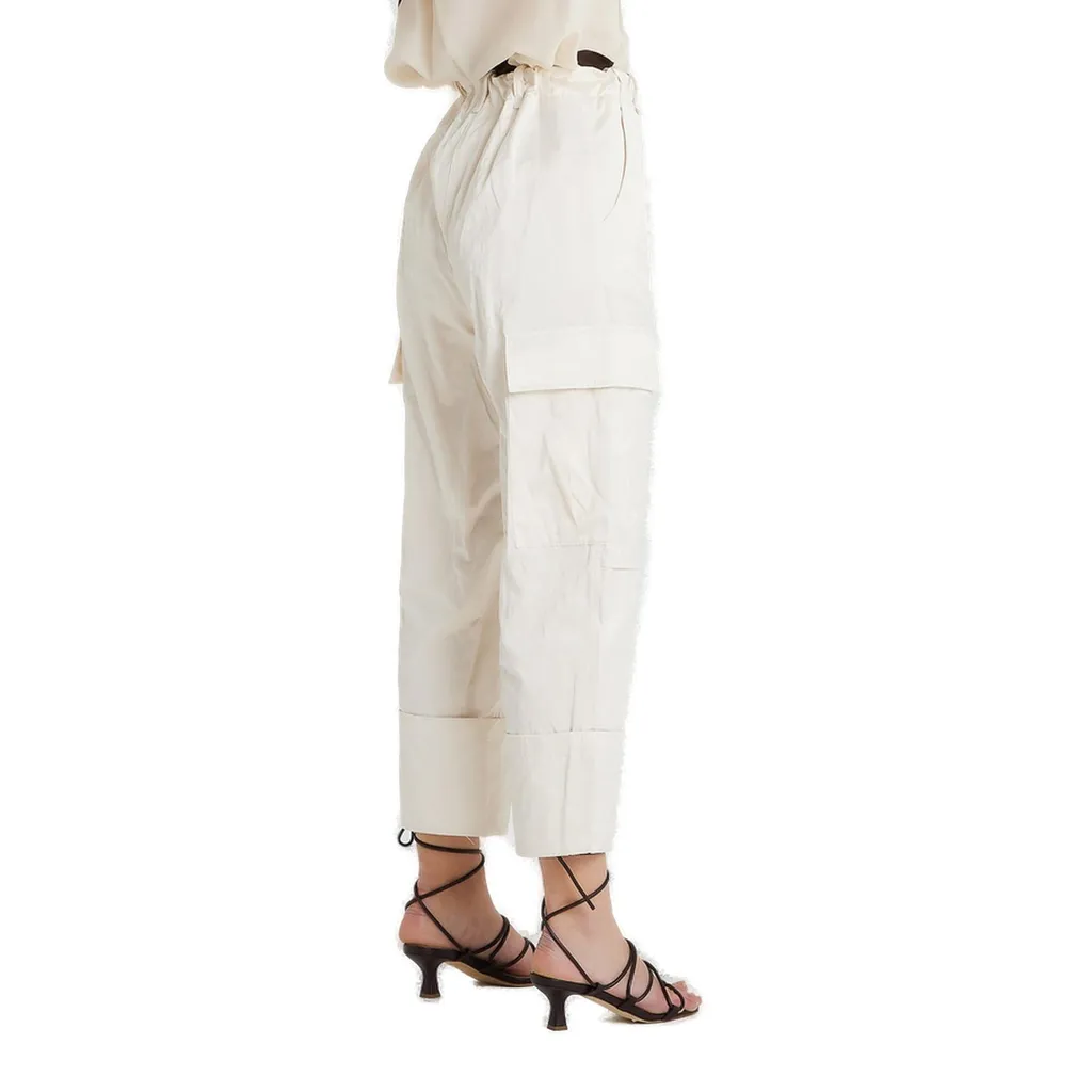 Metallic Effect Cargo Pants
