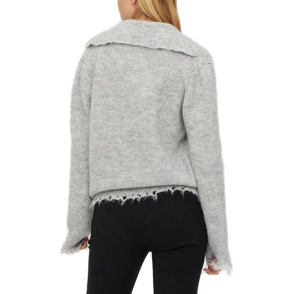 V-Neck Knitted Jumper