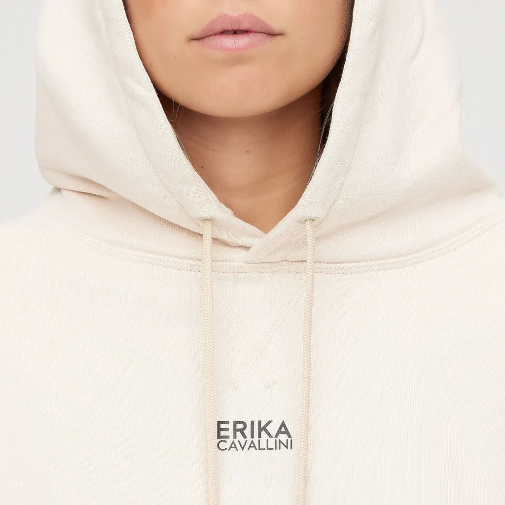 Logo Printed Cropped Hoodie