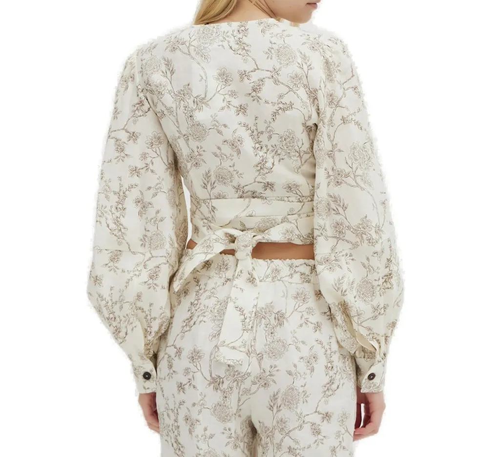 Floral Printed Cropped Blouse