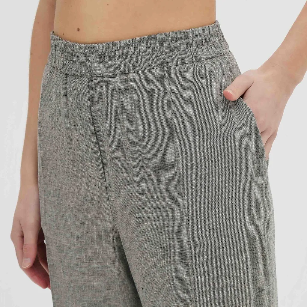 High-Waisted Straight-Leg Pants