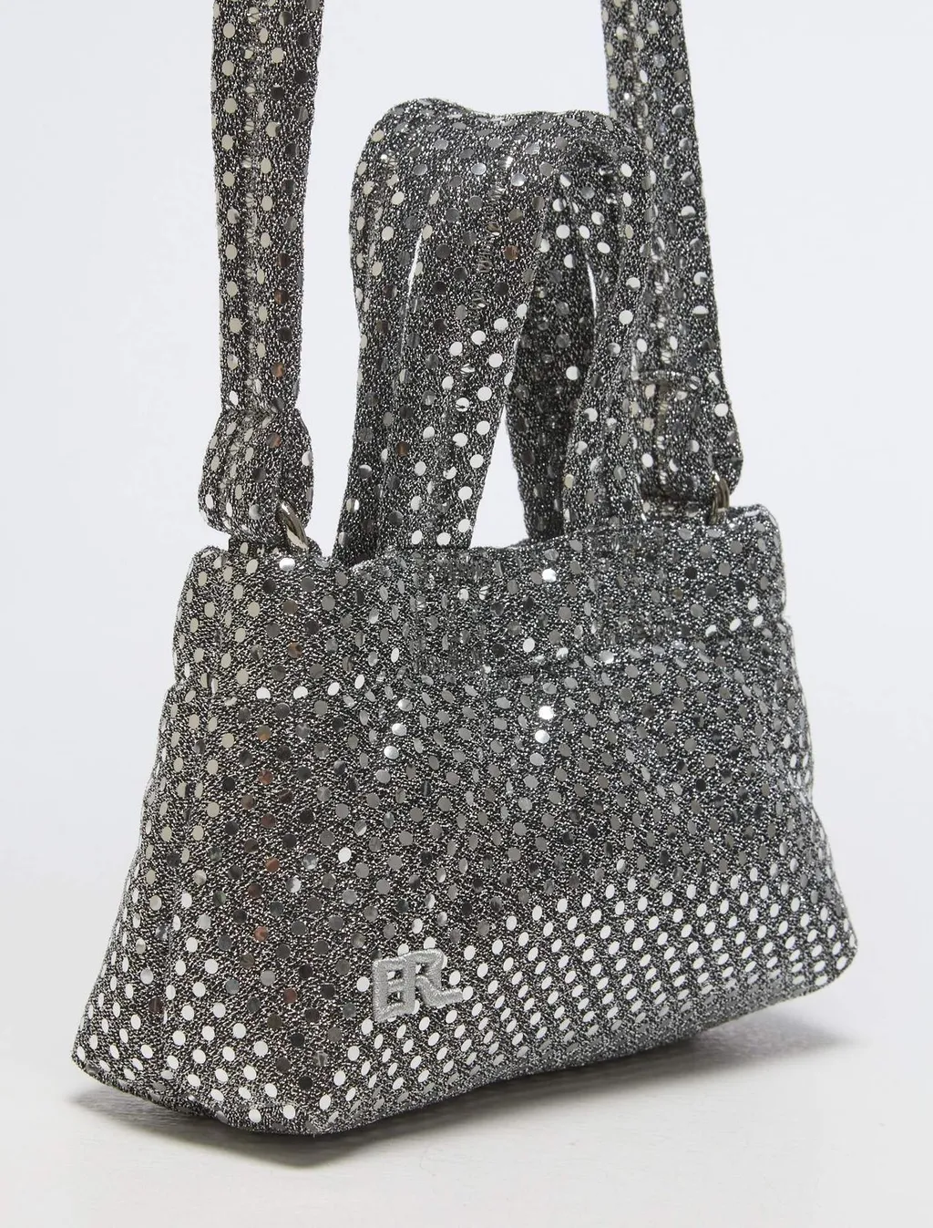 Mini Woven Sequins Crossbody Bag