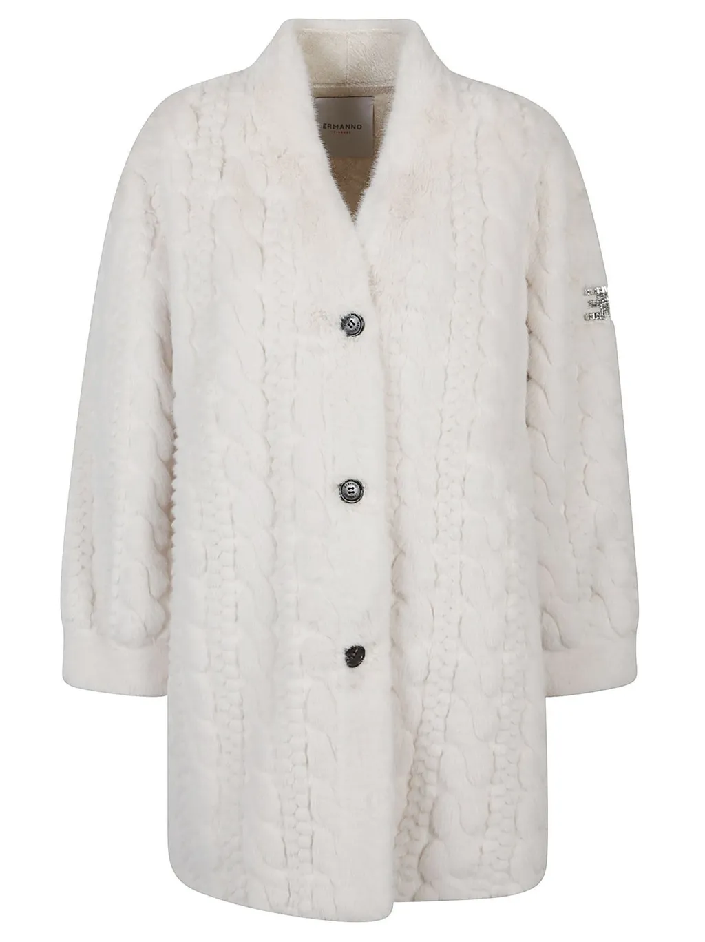 Textured Button-Up Coat