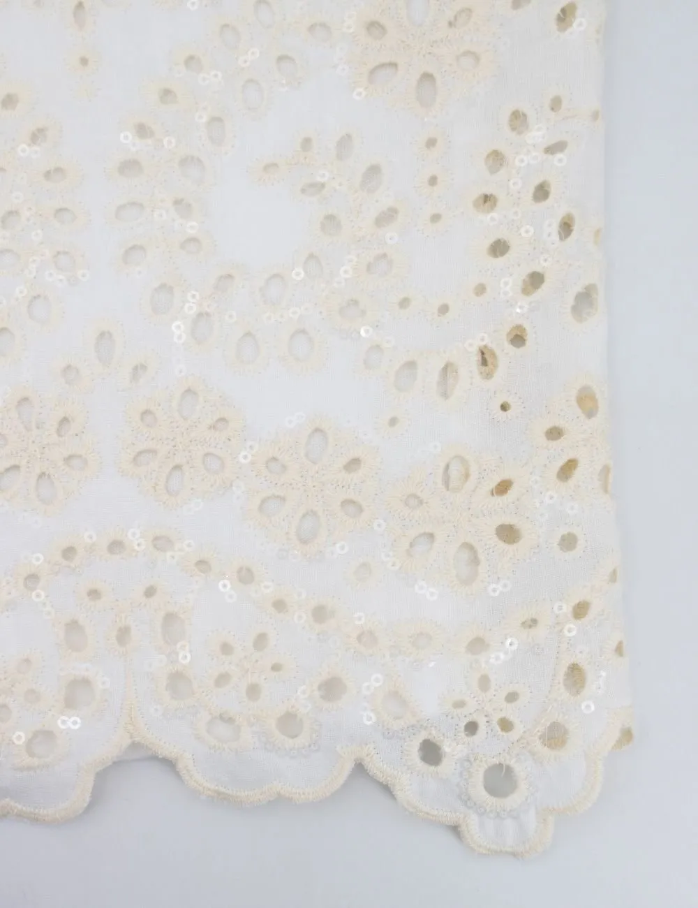 Lace-Detailed Crewneck T-Shirt
