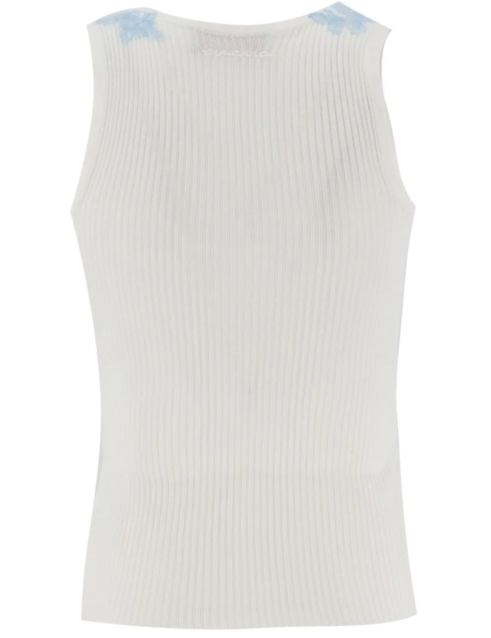 Lace Embroidery Ribbed Top