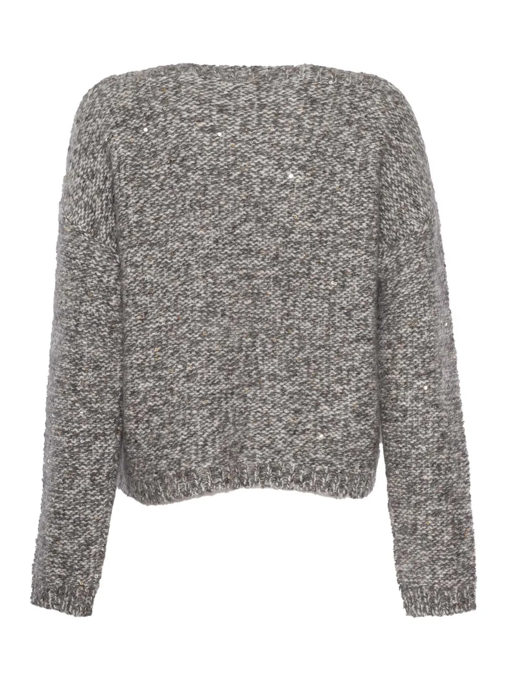 Sequined Boat-Neck Jumper