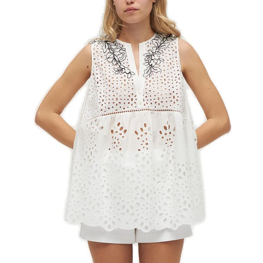 V-Neck Sleeveless Top
