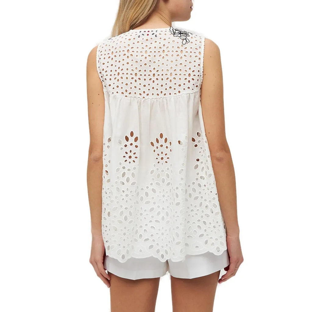 V-Neck Sleeveless Top