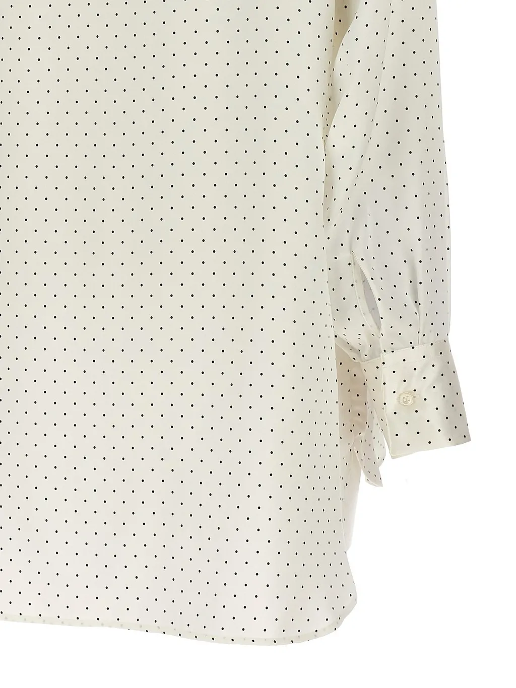 Polka Dot Printed Long-Sleeved Shirt
