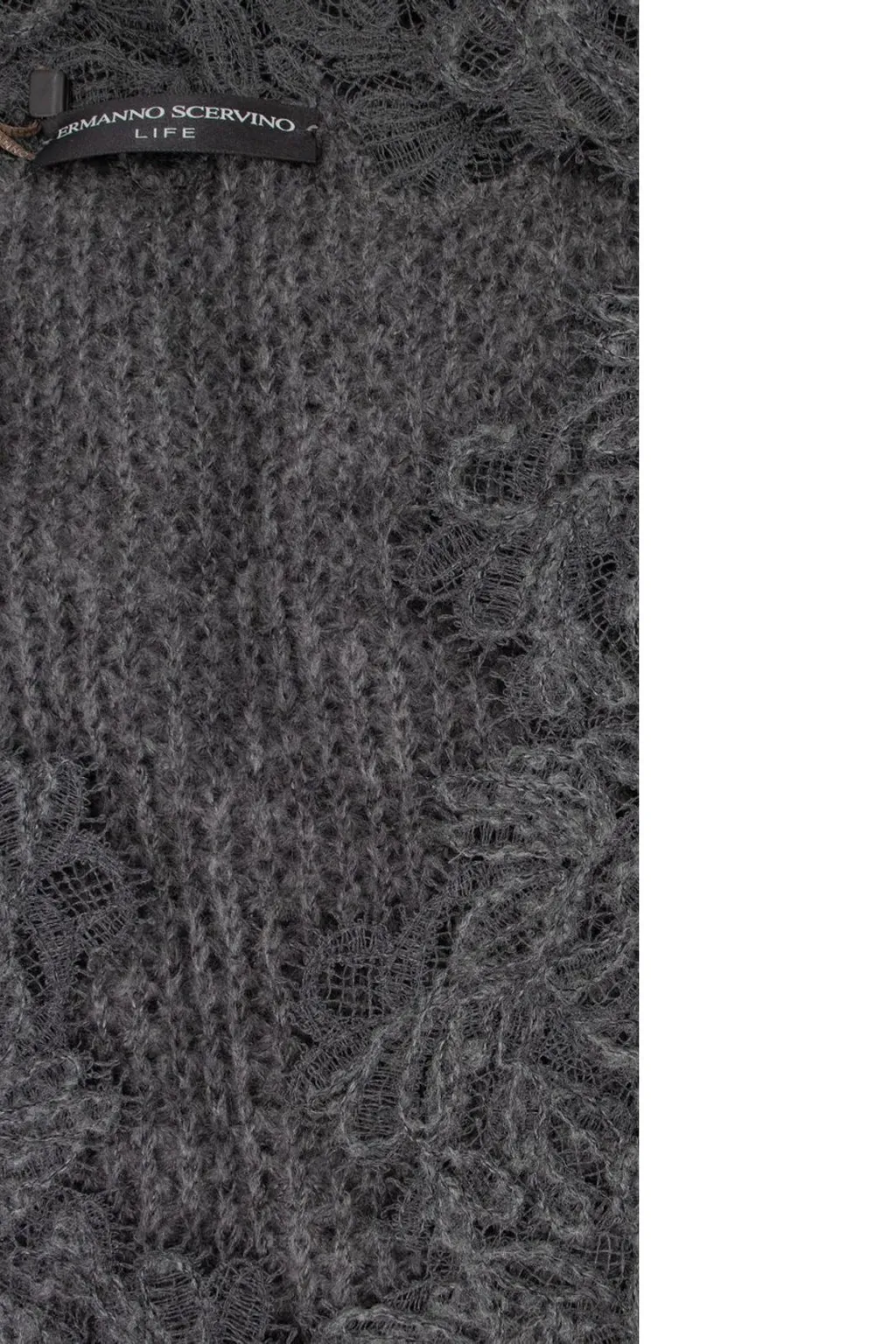 Lace-Trim Knitted Cape