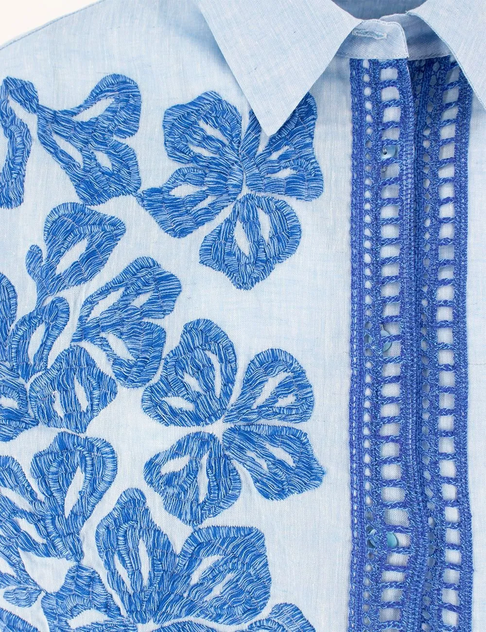 Long Sleeve Embroidered Blouse