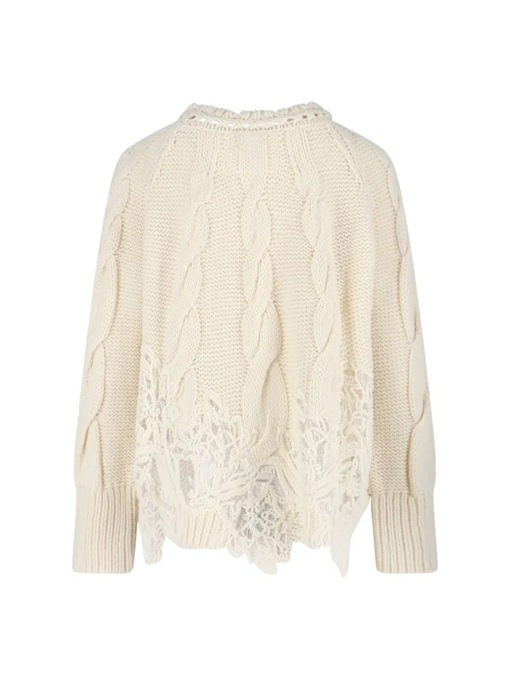 Braided Lace-Panel Jumper