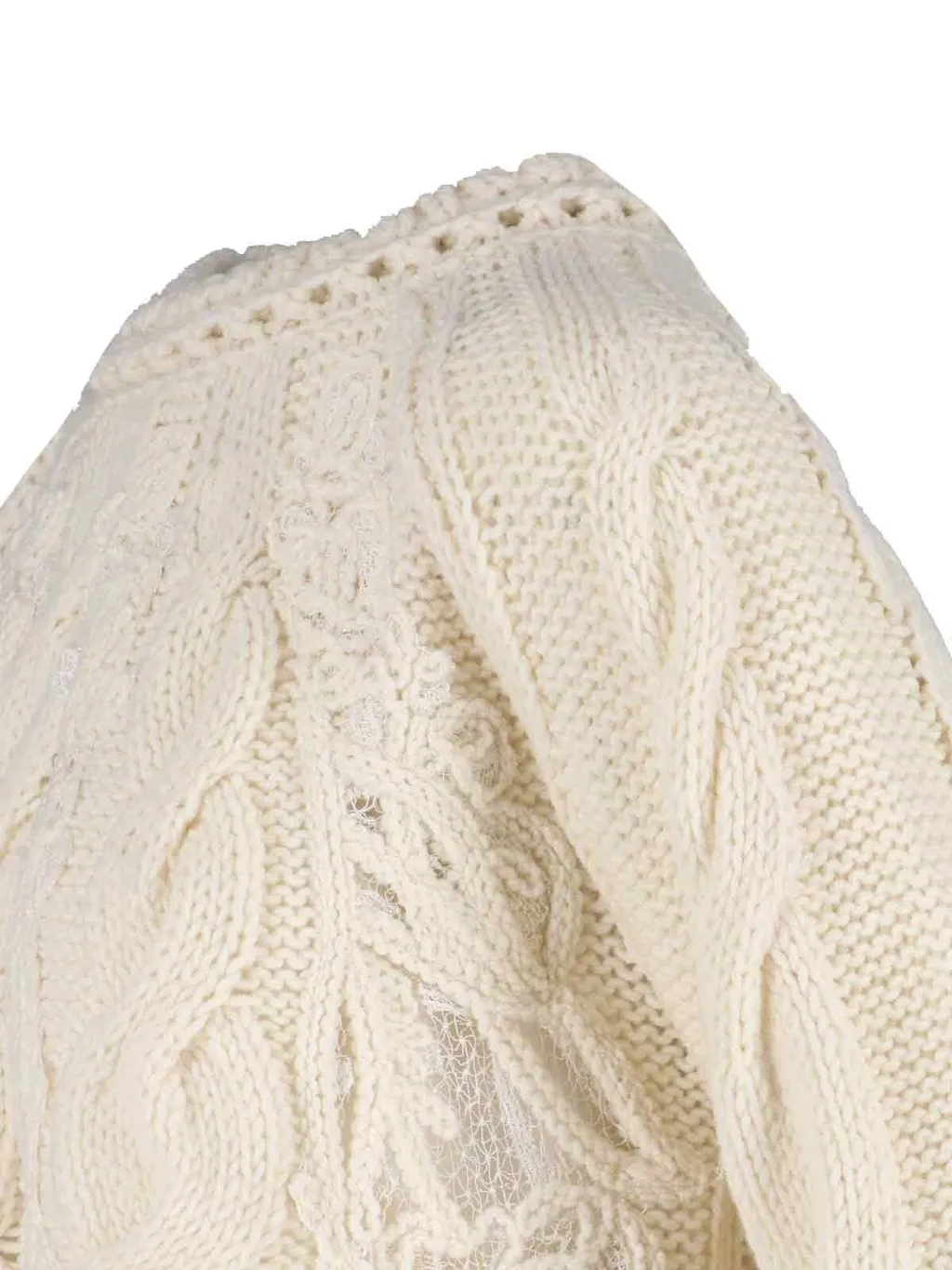 Braided Lace-Panel Jumper