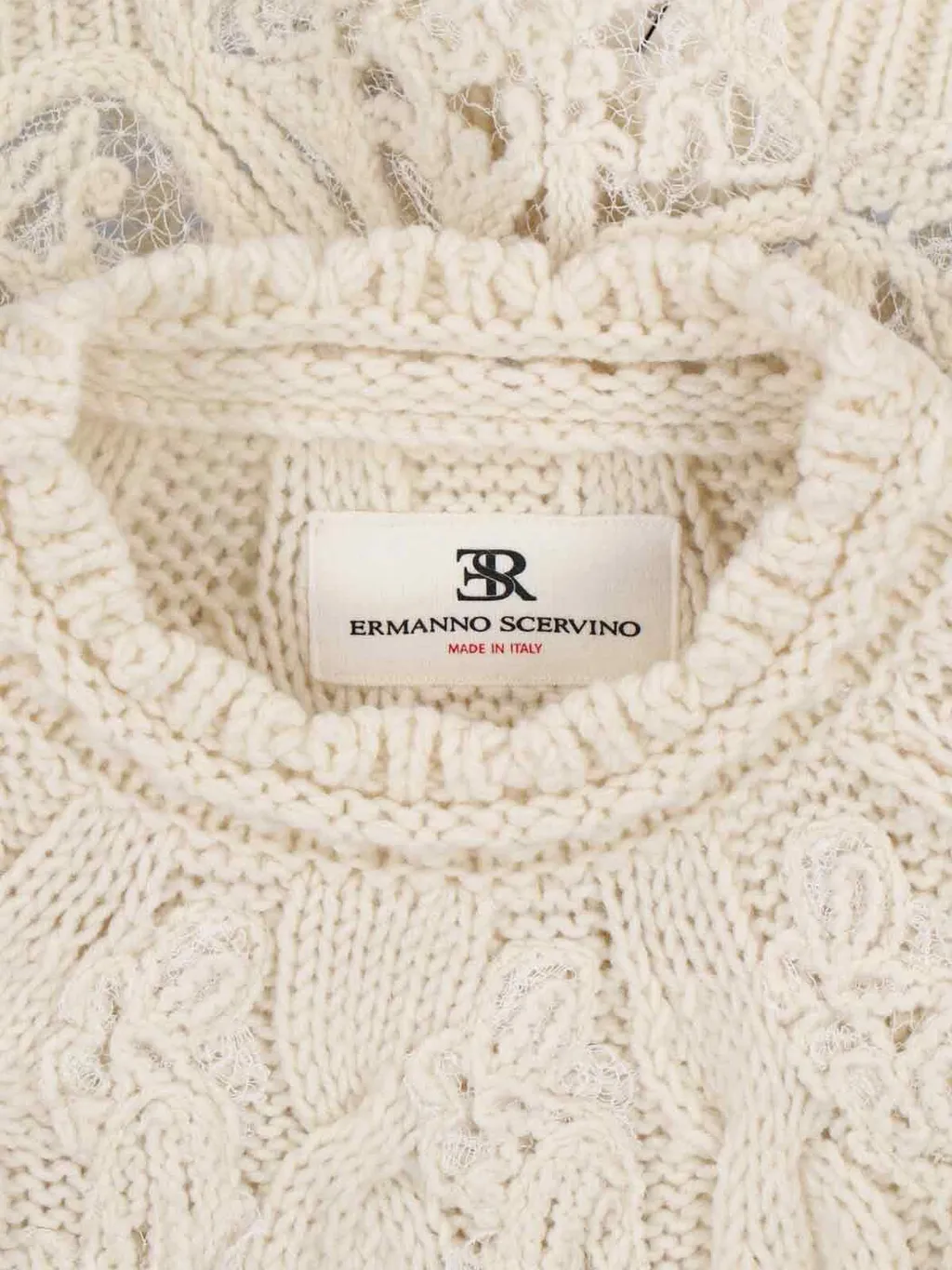 Braided Lace-Panel Jumper