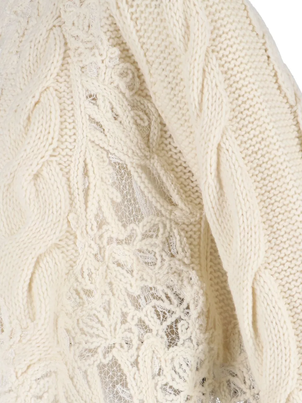 Braided Lace-Panel Jumper