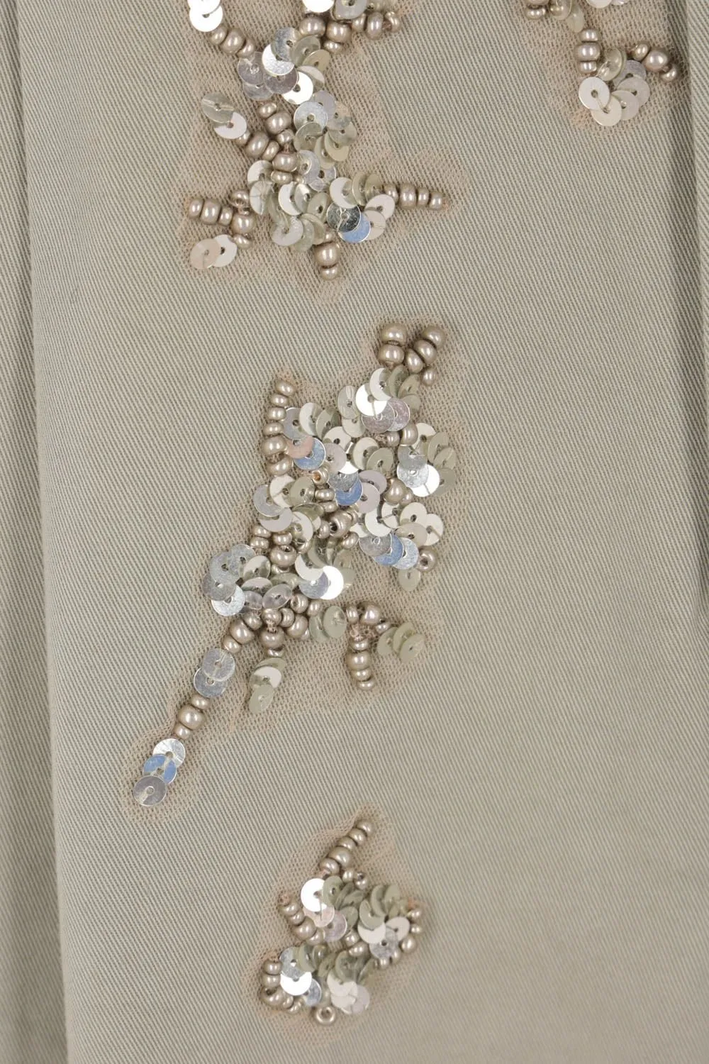 Wide-Leg Embellished Trousers