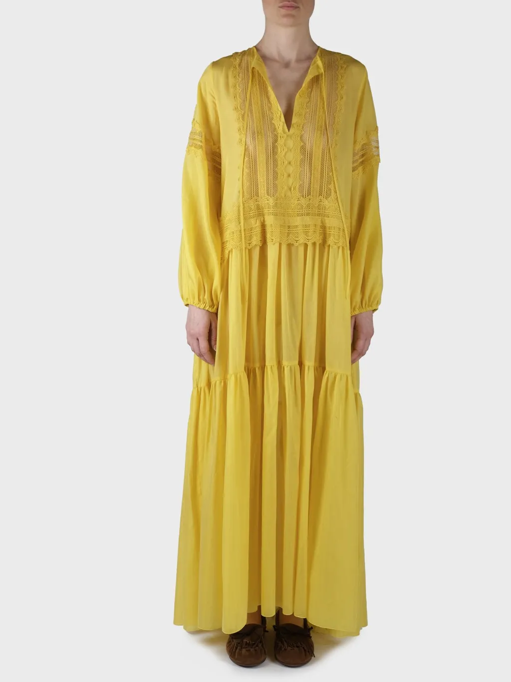 Embroidered Detail Maxi Dress