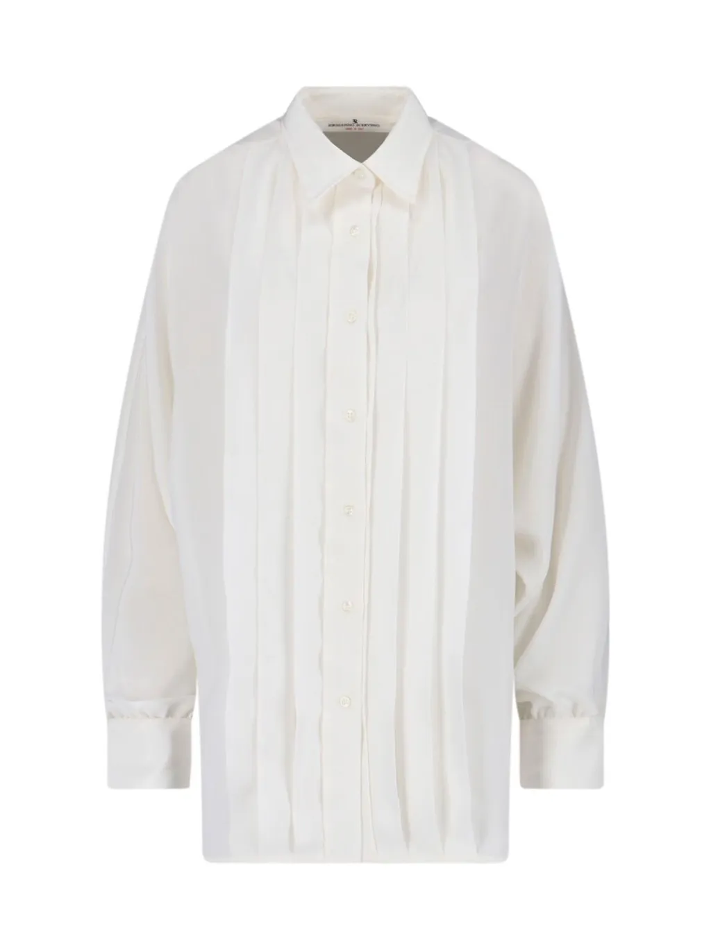 Long Sleeved Pleated Shirt