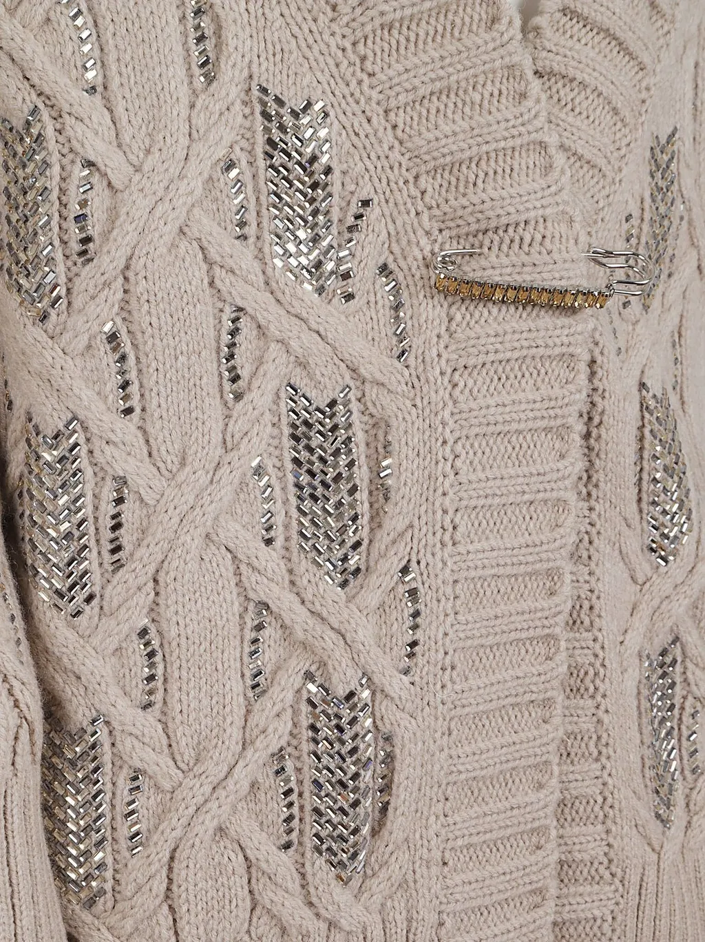 V-Neck Embellished Cardigan