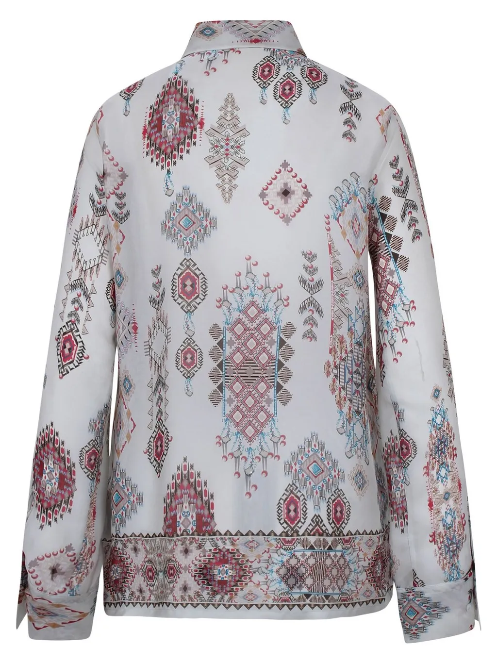 Geometric-Printed Long Sleeved Shirt