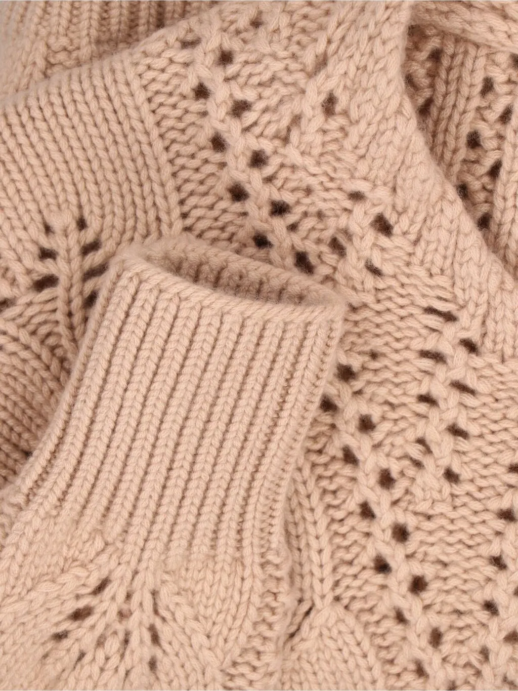 V-Neck Open-Knit Jumper
