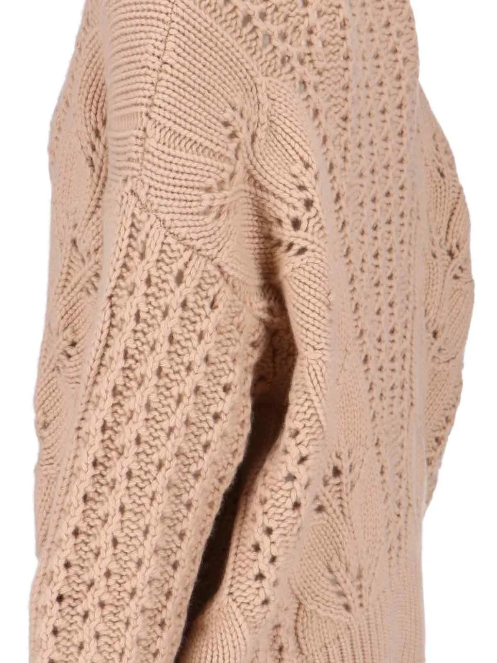 V-Neck Open-Knit Jumper