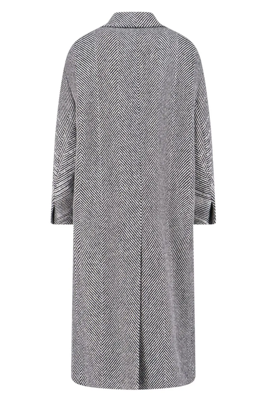 Single Breasted Tailored Herringbone Coat
