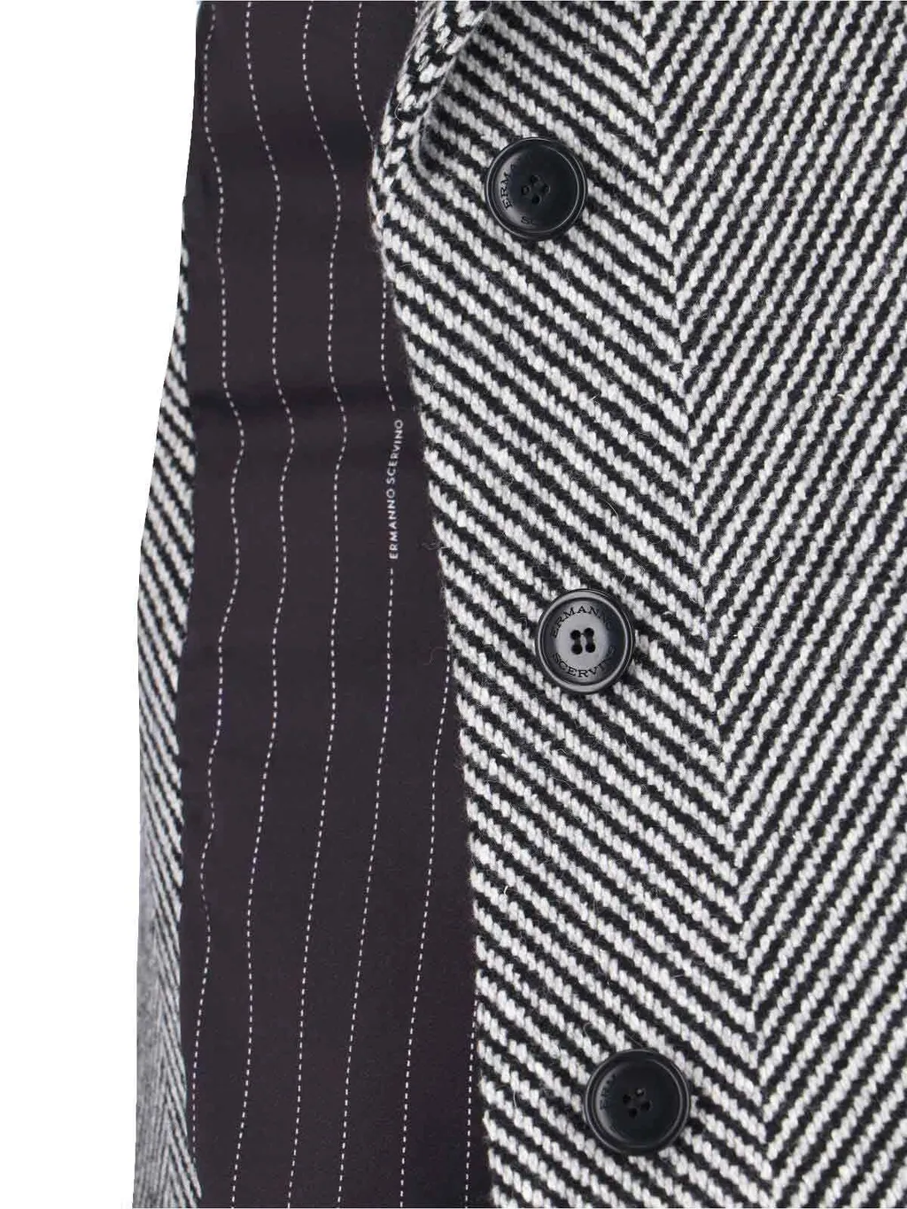 Single Breasted Tailored Herringbone Coat