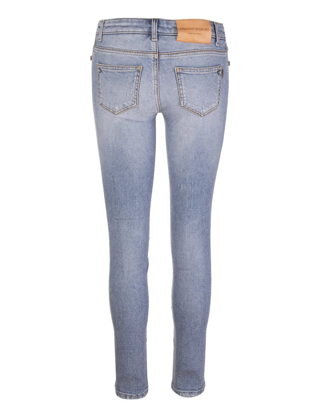 Mid-Rise Straight-Leg Distressed Jeans