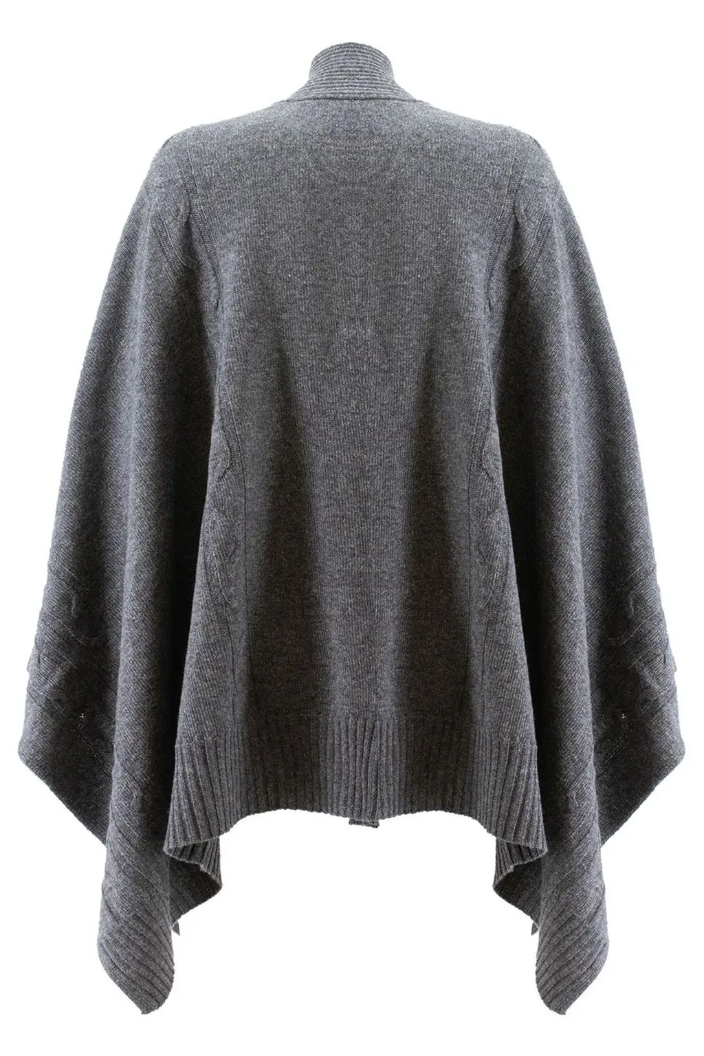 Floral-Lace Knitted Poncho