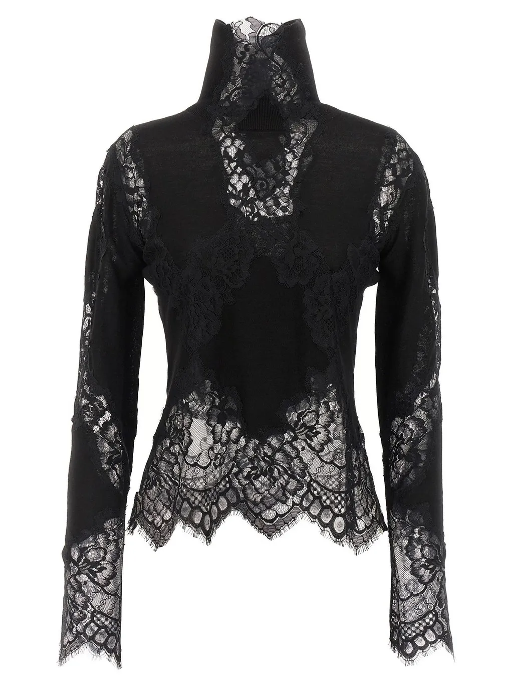 Lace Insert Knitwear