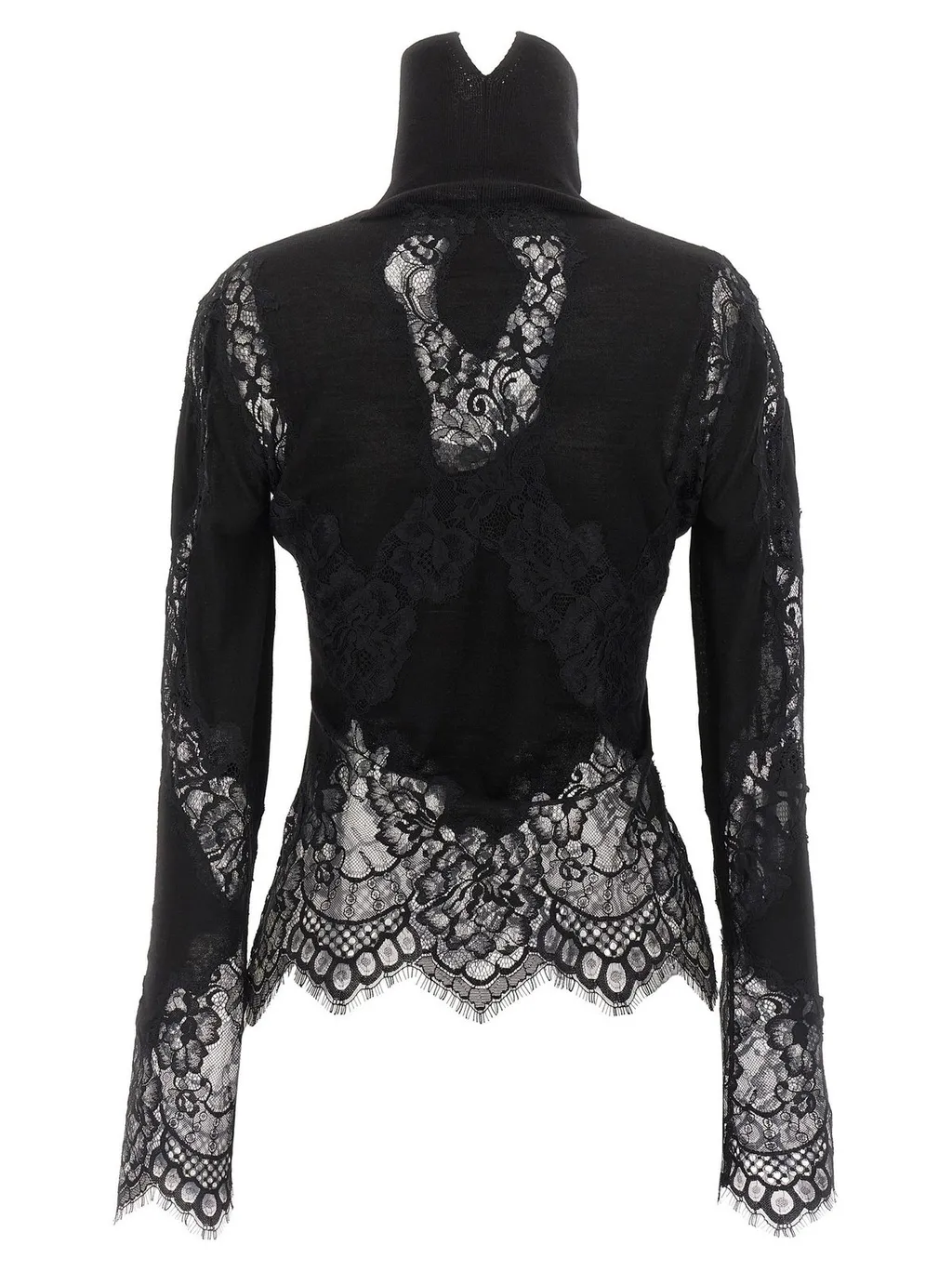 Lace Insert Knitwear