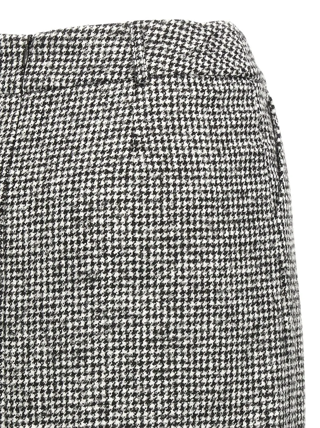 High Waist Back-Slit Midi Skirt