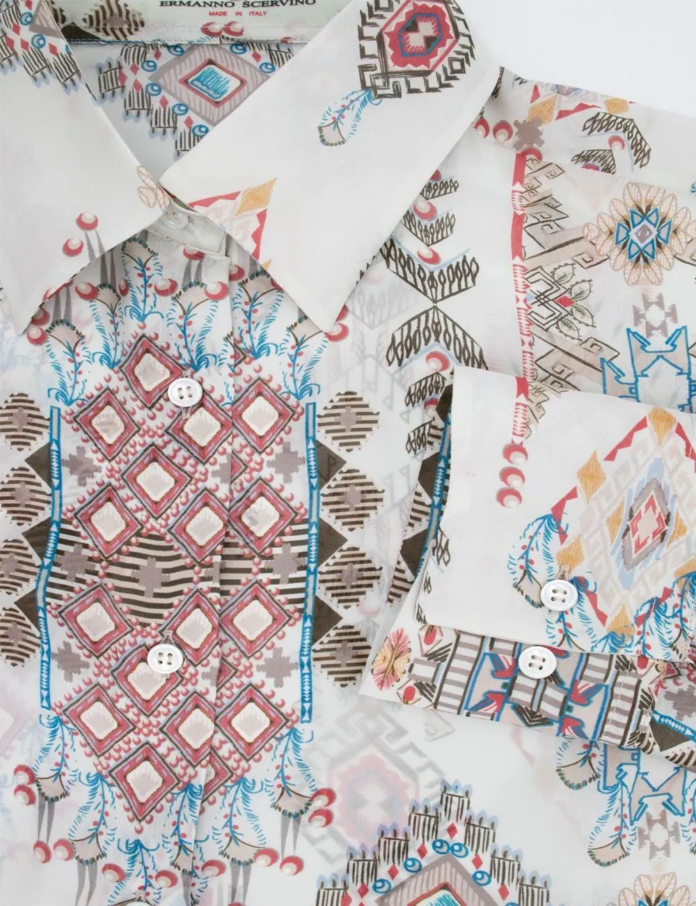 Geometric Floral Print Shirt