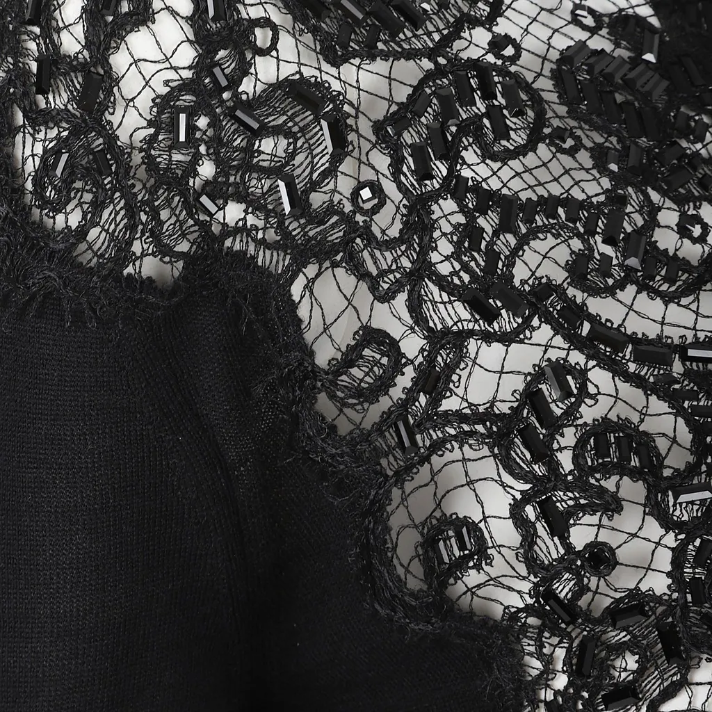 Lace-Trim Knitwear