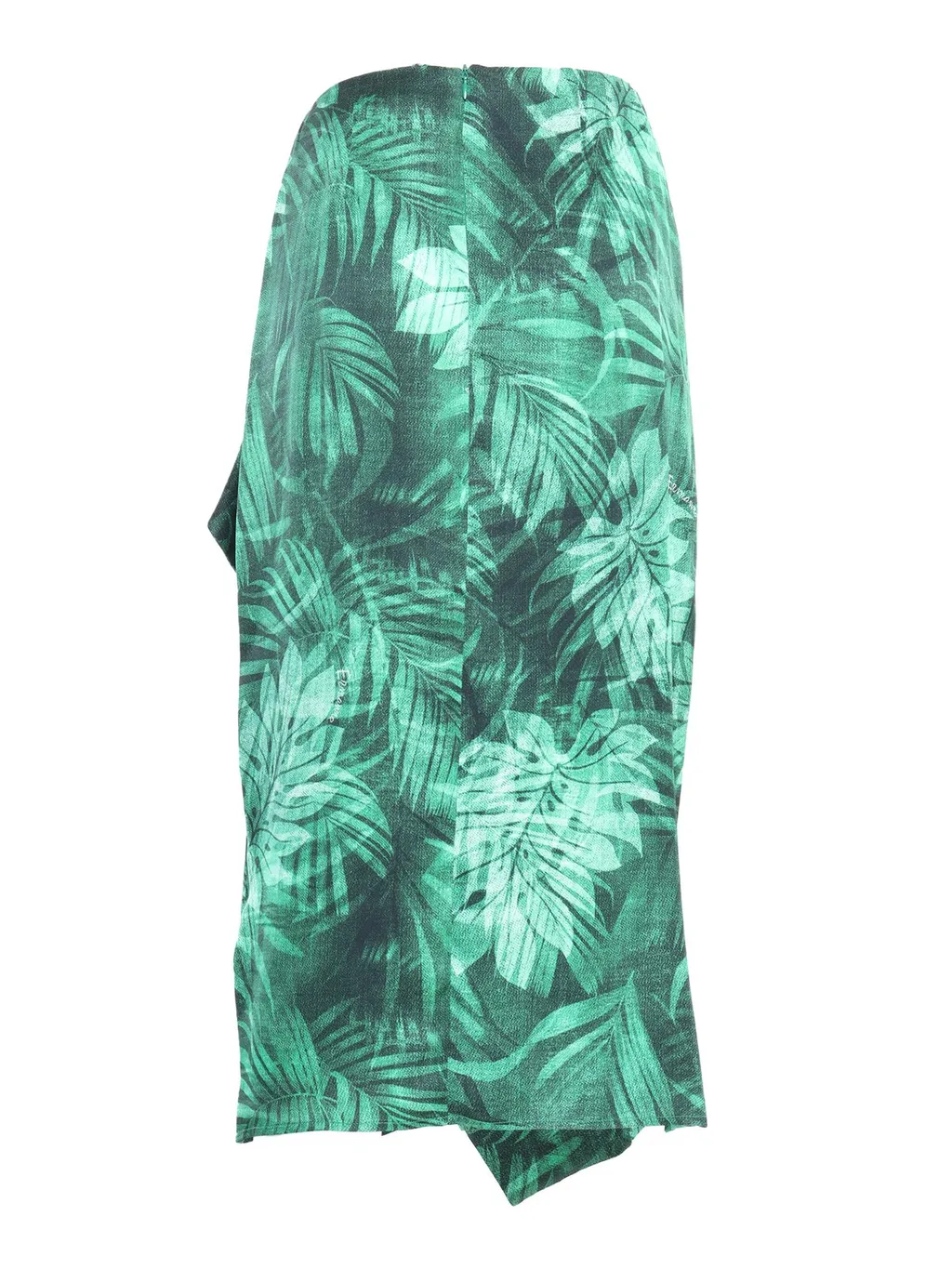 Draped Leaf Printed Skirt