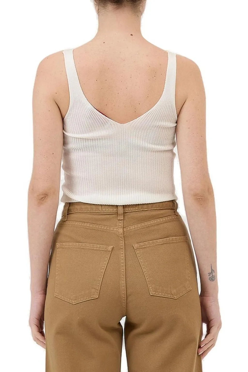V-Neck Ribbed Tank Top
