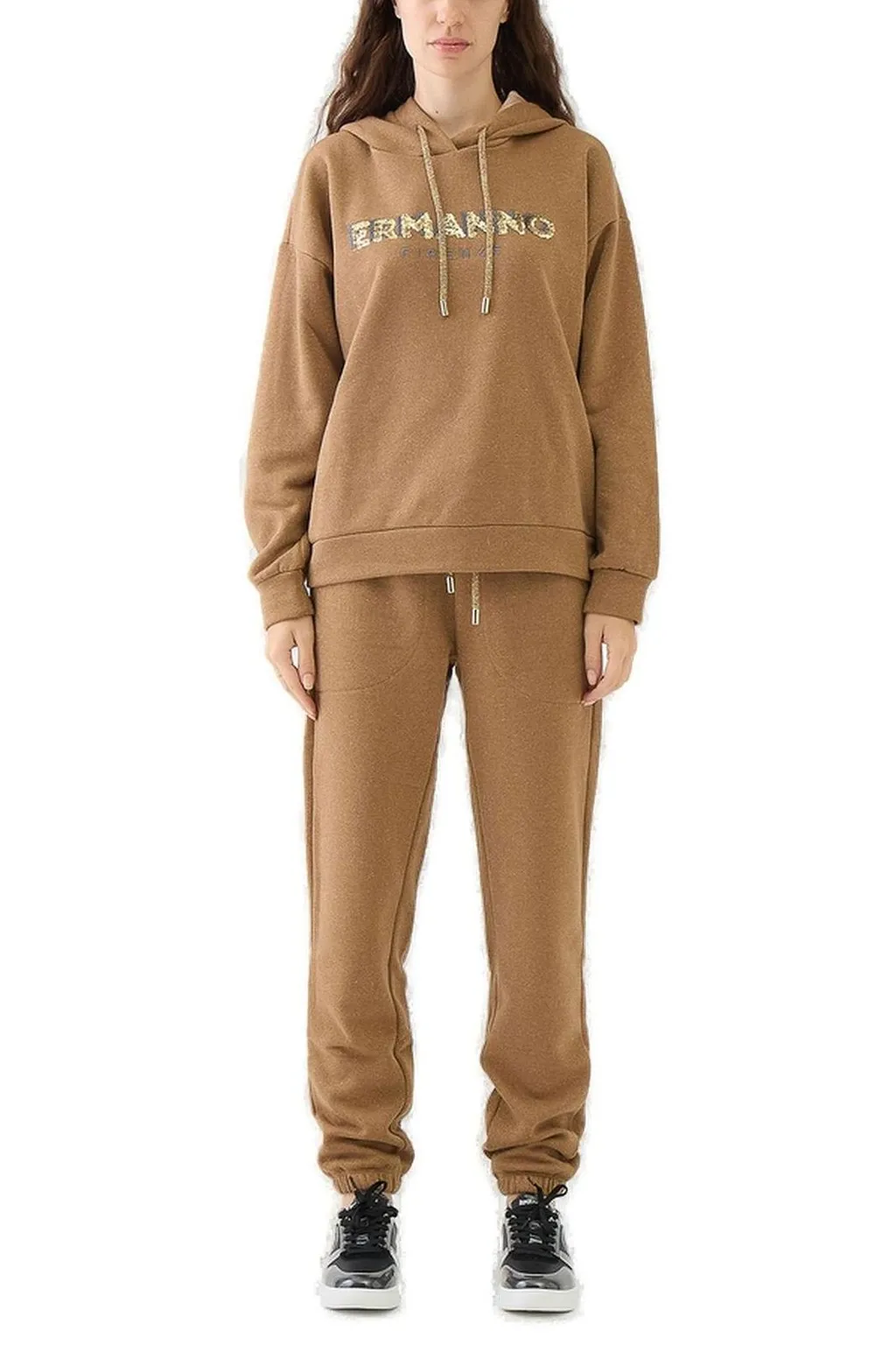 Logo Printed Drawstring Hoodie