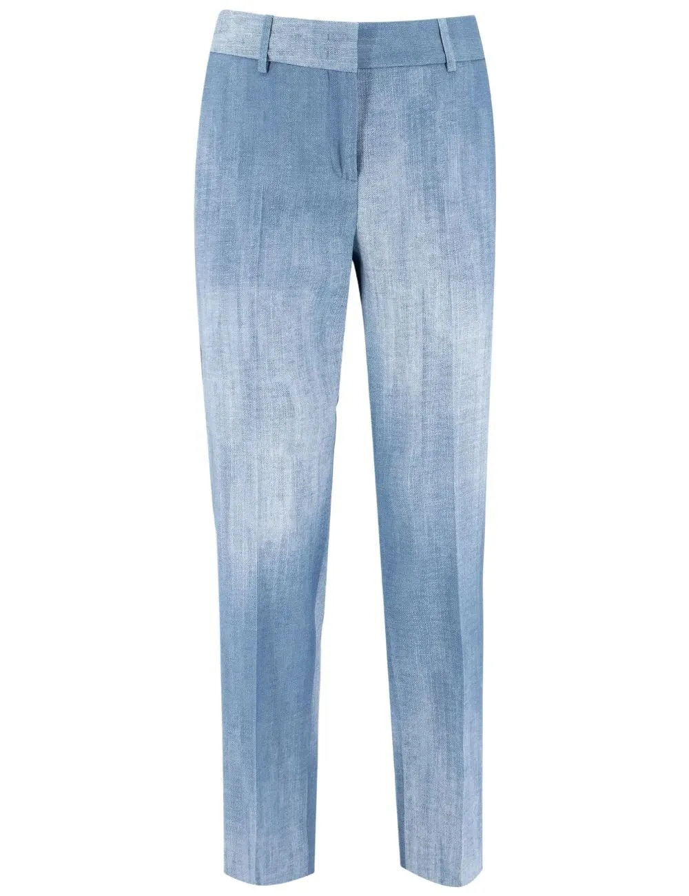 High-Waisted Pressed-Crease Pants