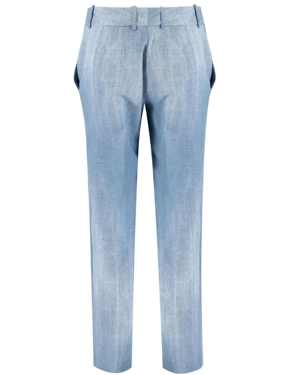 High-Waisted Pressed-Crease Pants