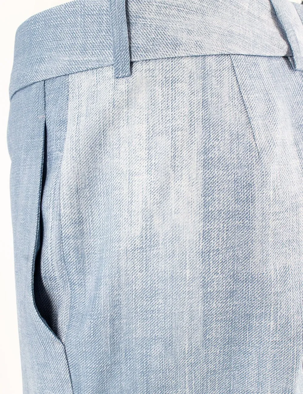 High-Waisted Pressed-Crease Pants