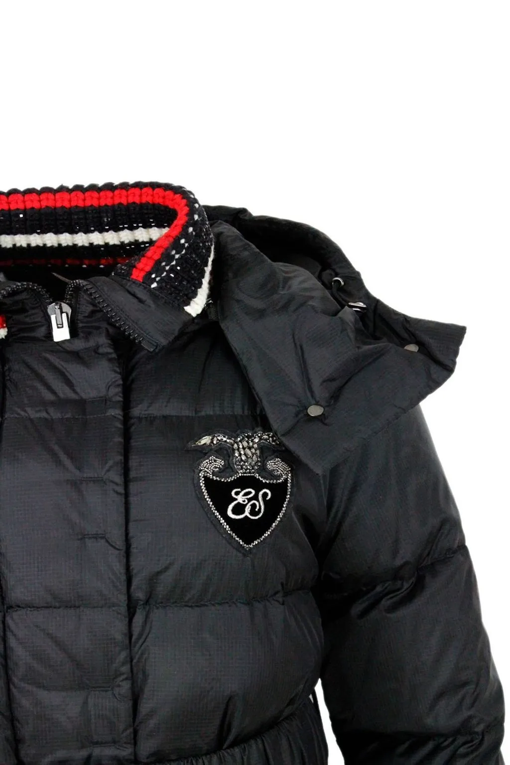 Logo Embroidered Hooded Jacket
