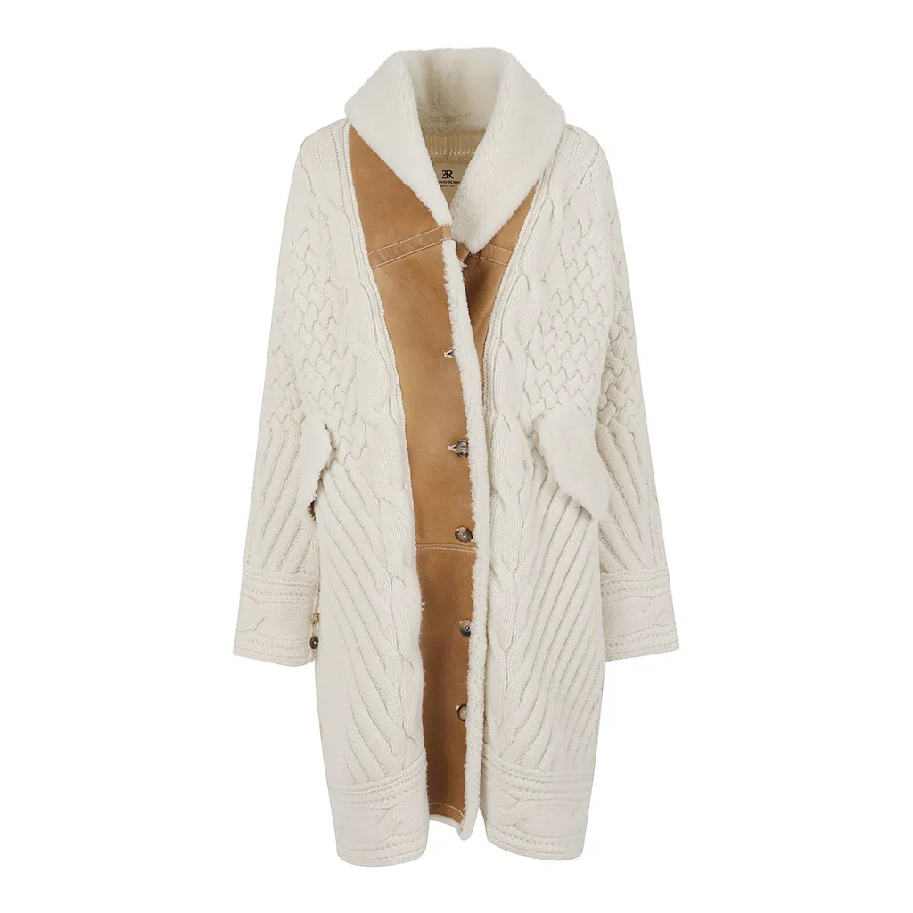 Cable-Knit Shearling Coat