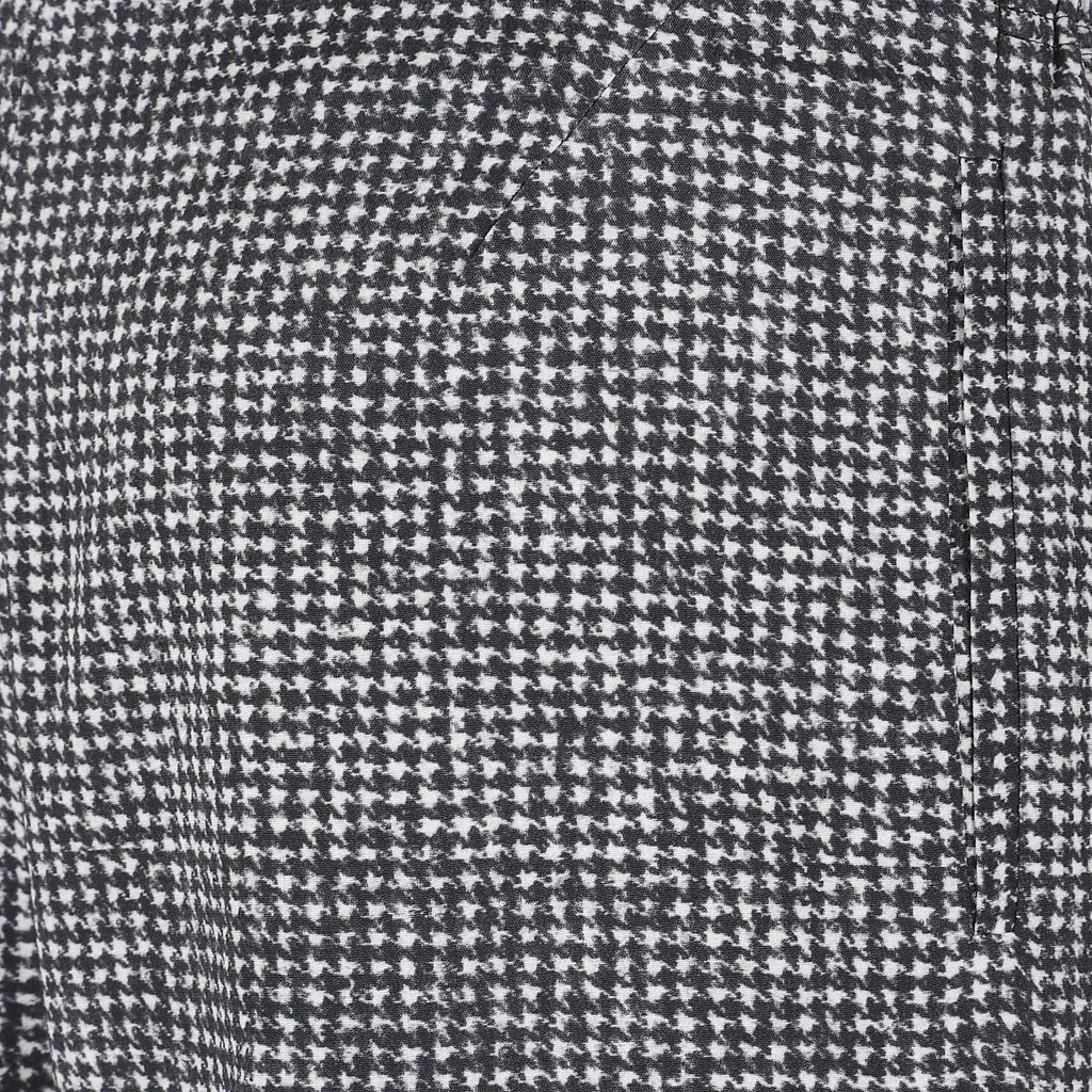 Houndstooth Wide-Leg Pants